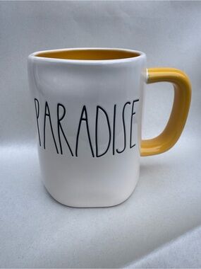 White and Yellow 'Paradise' Rae Dunn Coffee Mug